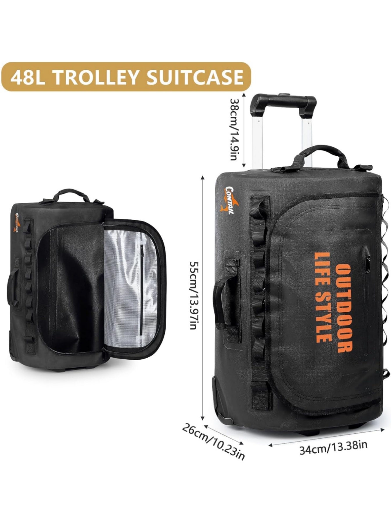 48/95 Liter Wheeled Diving Bag - Snorkeling Gear 评论和价格