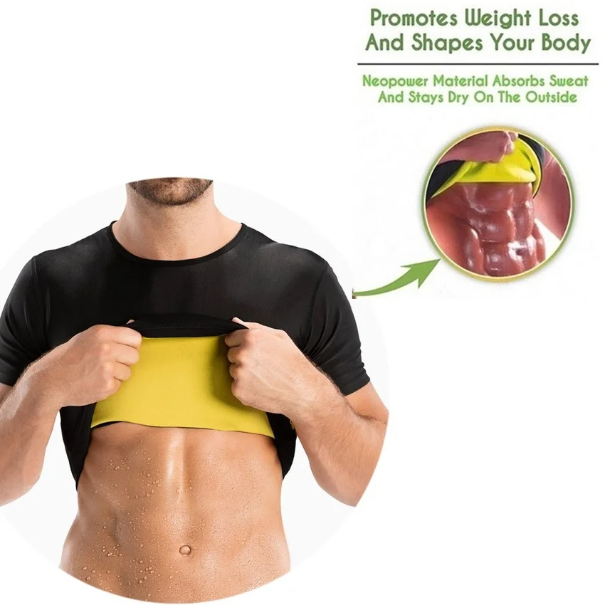 Sauna T Shirts Men Flat Belly  - Wetsuit Men 评论和价格