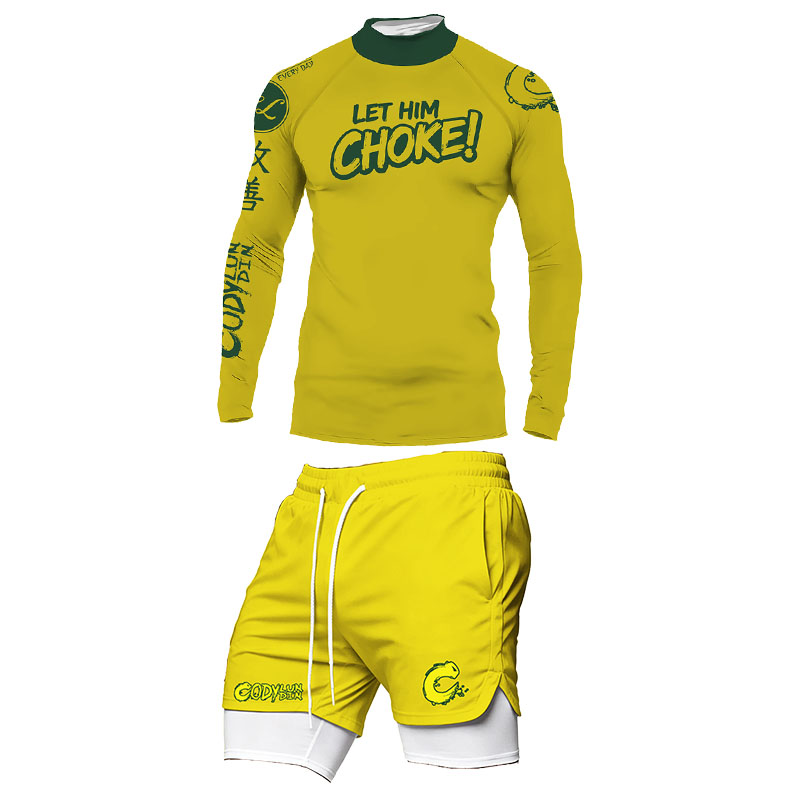 Men BJJ Rashguard Set No Gi Br - Rash Guard 评论和价格