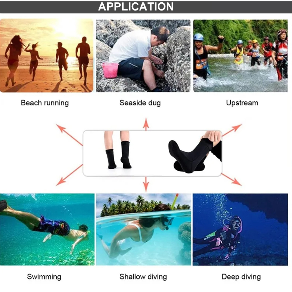 5mm Neoprene Socks 3mm Wetsuit - Swim Fins 评论和价格